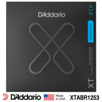 DAddario® XTABR1253 สายกีตาร์โปร่ง เบอร์ 12 สายเคลือบ 80/20 Bronze ซีรีย์ XT (Light .012 - .053) ** Made in USA **