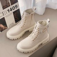 รองเท้าบูทมาร์ติน Caohuatang3Thick ล่างสไตล์อังกฤษ,บูทหนังนิ่มเข้ารูปรองเท้าบูท Sepatu BOOT Pendek Womencaohuatang3แฟชั่นใส่ได้หลายโอกาส2023ฤดูใบไม้ร่วงฤดูหนาว