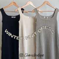 พร้อมส่ง ! winter knitted dress ?⛅️ C3673 เดรสยาวผ้านิต เดรสยาวknitted เดรสยาวมินิมอล เดรสยาวทำงาน เดรสยาวหน้าหนาว