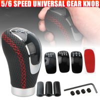 【cw】 5/6 Speed Universal R PU Leather Gearshift Replacement Manual Car Gear Stick Shift Knob Modified Head Set