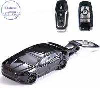 ⊙▩ Car Model Auto Key Case for Ford New Mondeo Edge Escort Escape ABS Key Holder Creativity Keychain No Blocking Signal