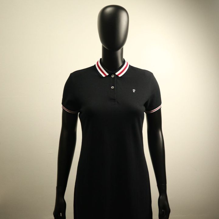 COLLEZIONE C2 Regular Fit Dress 23WD1K004 BLACK Pique Polo Dress Shirt ...