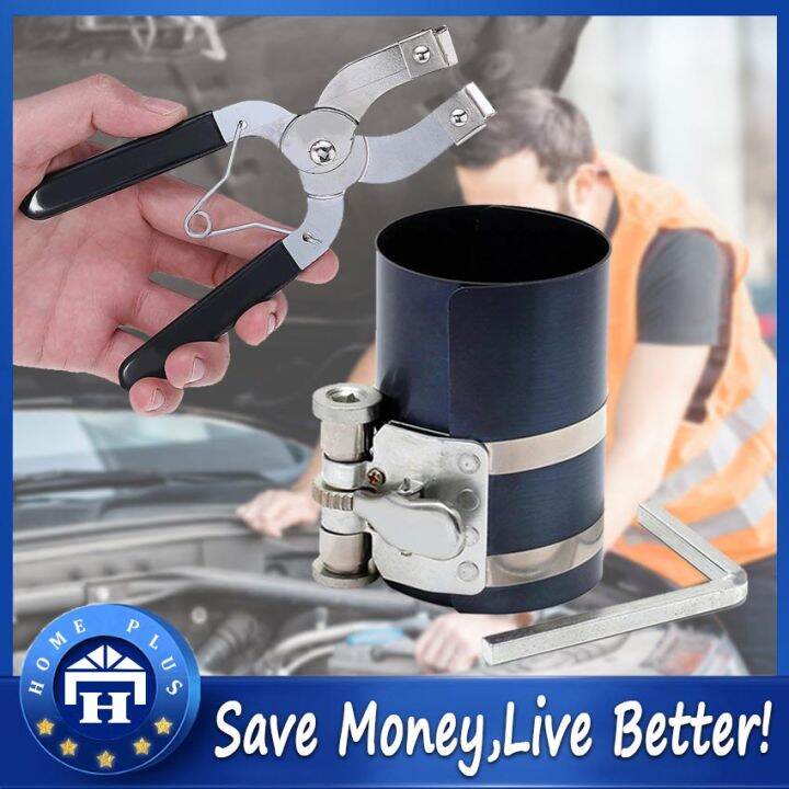 【Local delivery】 1 Set Engine Piston Ring Caliper Compressor Ratchet