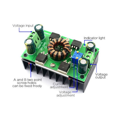 โมดูลจ่ายไฟความถี่สูงโมดูลควบคุมไฟฟ้ากระแสตรง1.25V-30V สำหรับตัวเก็บประจุความต้านทานต่ำการป้องกันการลัดวงจรไฟฟ้า