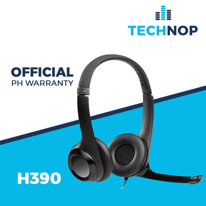 Logitech H390 USB Computer Headset With Enhanced Digital Audio and InLine Controls Over the Ear