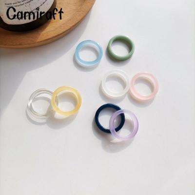 Camiraft แหวนเรซิ่นสีหวานอารมณ์แหวนเล็กสาวน่ารักญี่ปุ่นแหวนดัชนีหัวใจนักเรียน