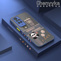 เคส Chenyyka สำหรับ Xiaomi Redmi 10 5G Redmi 10 Prime Poco X4 NFC การ์ตูนแพนด้าน่ารักดีไซน์ใหม่เคสโทรศัพท์เนื้อแข็งขอบซิลิโคนแบบนุ่มเคสกันกระแทกคลุมทั้งหมดเคสป้องกันเลนส์กล้อง