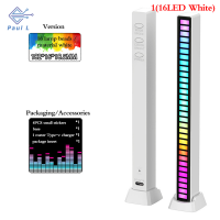 【Paul L】 ไฟกลางคืน LED 16/32แบบ USB 5V ไฟ LED ควบคุมด้วยแอปไฟจังหวะดนตรี RGB สร้างสรรค์