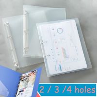 2/3/4 Rings Simple Classy PP Clear Document Binder A4 Folder With D-Shaped Clips