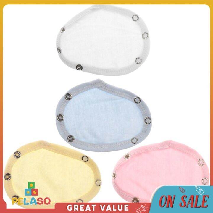 Pelaso Bodysuit Extenders Pack of 4, Labeled Different Size Snaps