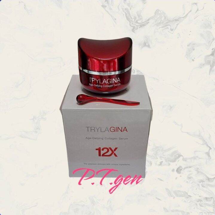 ไตรลาจิน่า-trylagina-collagen-serum-12x-ปรับสูตรใหม่-30-กรัม-บำรุงผิวหน้า-1-กระปุก