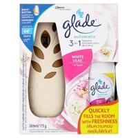 ?จัดโปร !!!? เกลด สเปรย์ปรับอากาศอัตโนมัติ 3อิน1 กลิ่นไวท์ ไลแลค 1 ชุด Glade White Lilac 3in1 Automatic Spray 1 Set