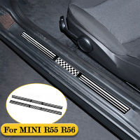 รถประตู Sill Trim Strip ประตูเหยียบสติกเกอร์ป้องกันสำหรับ BMW MINI ONE Cooper S JCW R55 R56ภายนอกการปรับเปลี่ยนอุปกรณ์เสริม