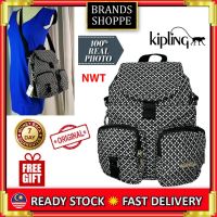 ของแท้ KIPLING FIREFLY กระเป๋าเป้สะพายหลัง 2 ทาง ไนล่อน กระเป๋านอน กระเป๋าสะพายข้าง (BLACK-MULTI) KP007)