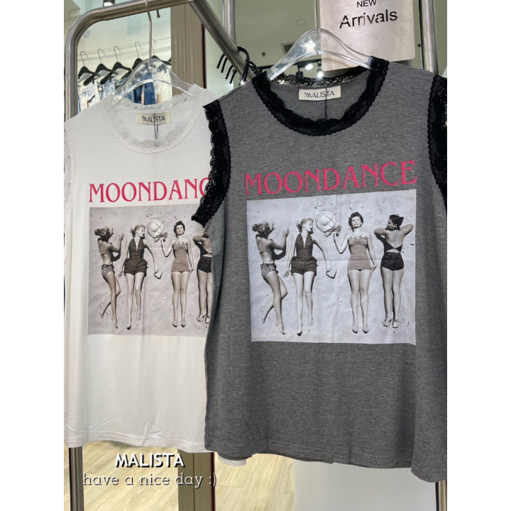 malista-เสื้อแขนกุดผ้าเด้ง-ผ้านิ่มมากลาย-moondanceช่วงคอและแขนแต่งลูกไม้