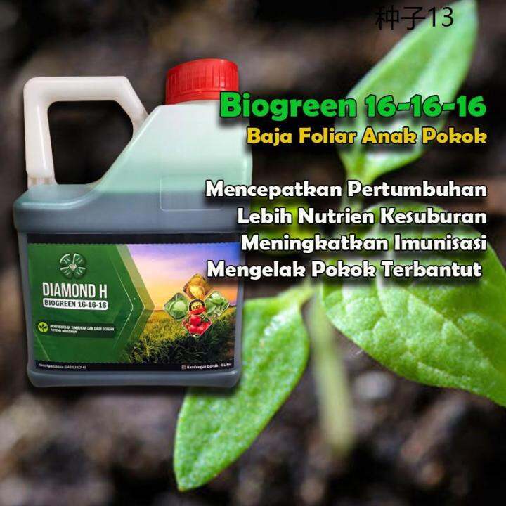 Fruit Seed ☁4L DH Biogreen 16 16 16 Baja Foliar Anak Pokok Tumbuh Cepat ...