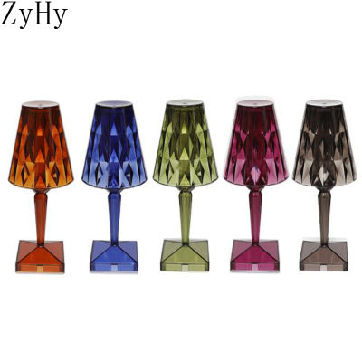 Touch Sensor Diamond Table Lamp Acrylic Decoration Light For Bar Bedroom Bedside Coffee Crystal LED Desk Night Light Lamps