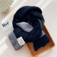 30*165cm Winter Warm Scarf Double Color Long Stripe Knit Neck Ring Shawl Wrap For Women Girl Kid Children