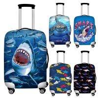 Uggage Cover Ocean Shark Print L18-32 Inch Travel Suitcase Covers Trolley Baggage Dust Protective Case Cover Travel Accessories