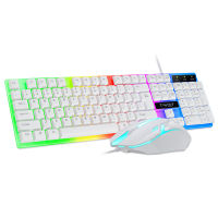 Computer Desktop Gaming Keyboard And Mouse Mechanical Feel Rgb Led Light Backlit Office Entertainment For Desktop Pc Gamer