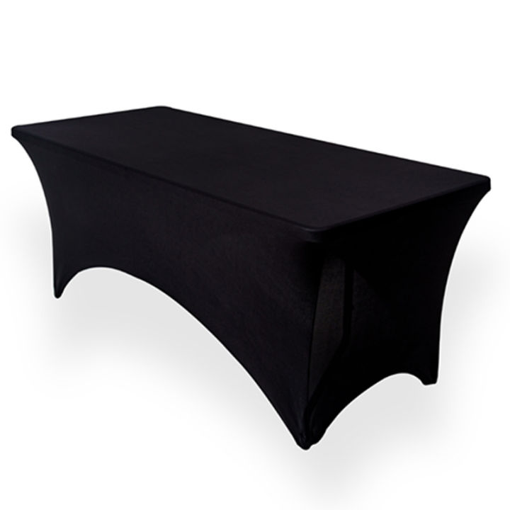 โต๊ะค็อกเทลผ้าคลุมโต๊ะยืดหยุ่น4ft6ft-สำหรับการประชุมผ้าคลุมโต๊ะเลี้ยงผ้าคลุมโต๊ะสี่เหลี่ยมยืดหยุ่นผ้าปูโต๊ะลิงก้