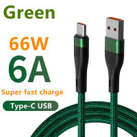 6A 2m USB Type C Cable 66W PD type c to type c Fast Charging Mobile Phone Charger Type-C Data Cord For Huawei P40 Mate 30 Xiaomi