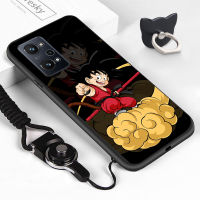 เคสโทรศัพท์เคสสำหรับ Realme GT Neo2 Realme GT Neo 3T (แหวนใส่นิ้ว + สายคล้อง) Dragon ซุนโกคูกรอบโทรศัพท์ป้องกัน TPU ซิลิโคนนิ่มกันกระแทกเคสโทรศัพท์