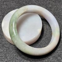 (J88) กำไลหยก พม่าแท้ Jadeite Type A 100% ไซส์ 54 mm. หยกสีธรรมชาติ ไม่ผ่านการปรับปรุงใดๆทั้งสิ้น