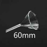 5pcslot Diameter 60mm Short neck Triangle type Subuliform Glass Funnel with straight top