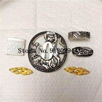 A Set Alloy Tiger Tsuba Accessory Fitting For Japanese Sword Samurai Katana