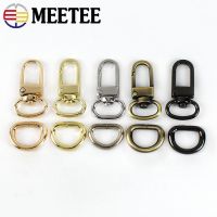 10/20Sets 13mm Swivel Clasps+ D Ring Buckles Bag Metal Strap Keychain Hooks Webbing Dog Collar  Lobster Clasp DIY Leather Crafts Bag Accessories