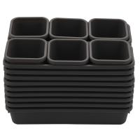 18 Pack Interlocking Drawer Organizer Tray, Multi-Purpose Desk Drawer Tray Organizer for Kitchen Bathroom Office Bedroom