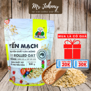 Yến Mạch Úc Tươi Cán Dẹt Mr Johnny Bịch 500g- Ăn kiêng, hỗ trợ giảm cân