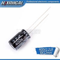 20PCS Higt quality 400V2.2UF 8*12mm 2.2UF 400V 8*12 Electrolytic capacitor hjxrhgal Electrical Circuitry Parts