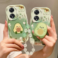 เคส OPPO Reno 8T 5G สำหรับ OPPO Reno 8T 5G (CPH2505)【เคสนิ่ม + ขาตั้ง + สร้อยข้อมือการ์ตูนน่ารักเคสครอบโทรศัพท์ป้องกันกล้องของเด็กชายหญิง】