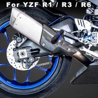 แถบเลื่อนไอเสีย CNC สำหรับรถจักรยานยนต์กันกระแทกล้มอุปกรณ์ YZF-R3 R1สำหรับยามาฮ่า YZF R3 R6 YZFR1 YZFR3 YZFR6 YZF-R6 YZF-R1