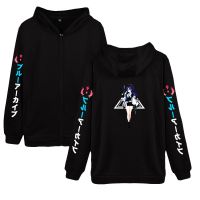 Blue Archive Spring New Zipper Letter Picture Design Hoodie All-Match Long Sleeve Hoodie Sweatshirt Cal Zip Jacket Tops XS-3XL 4XL