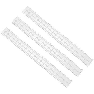 3 Pieces 8.4 Inches Metal Irregular Edges Ruler Edges Ruler for Card Making Scrapbooking Craft Decor School Office Tools
