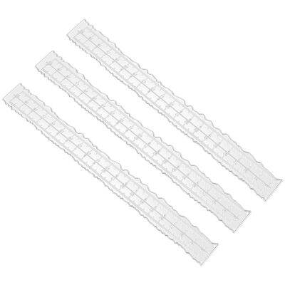 3 Pieces 8.4 Inches Metal Irregular Edges Ruler Edges Ruler for Card Making Scrapbooking Craft Decor School Office Tools