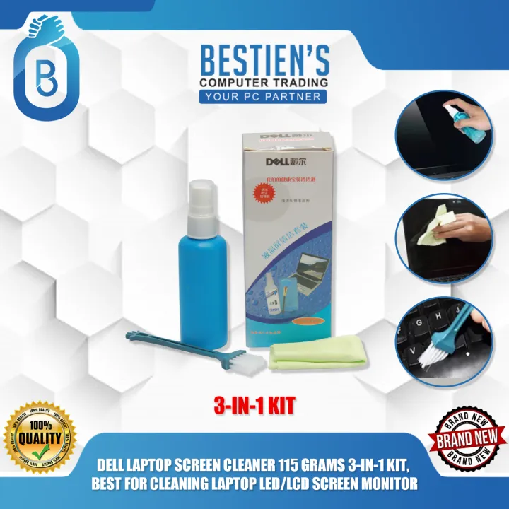 DELL LAPTOP SCREEN CLEANER 115 GRAMS 3IN1 KIT, BEST FOR CLEANING