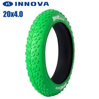 INNOVA ยาง20X4.0จักรยานล้อโตสีเขียว MTB ยางจักรยานชายหาดยางรถจักรยาน20*4.0เมืองยางล้อโตหิมะอุปกรณ์เสริมจักรยานเสือภูเขา