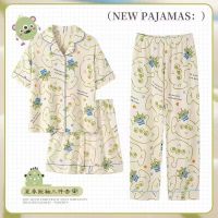 Three-Eyed Alien Pajamas Womens Spring and Autumn Summer Three-Piece Short Sleeve New Ins Style Cute Loungewear Suit