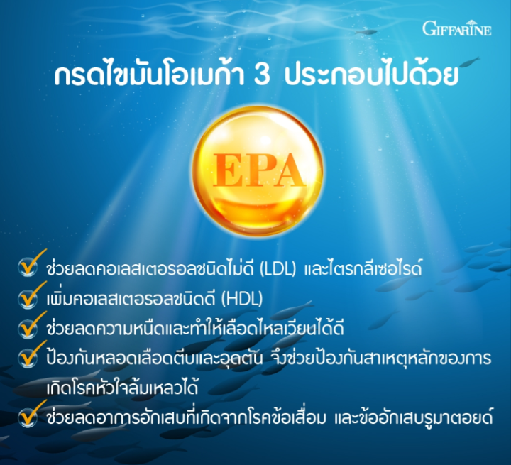 กิฟฟารีน-น้ำมันปลา-ขนาด-1-000-มก-โอเมก้า-3-และน้ำมันปลาทะเลเข้มข้น-น้ำมันปลากิฟฟารีน-อาหารเสริม-dha-วิตามิน-น้ำมันตับปลา-ลดปวดขา