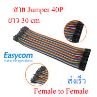 40p 1 Pin Female  to Female Jumper Cable ยาว 30 cm สายแพร