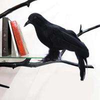 1/2 Pcs ฮาโลวีนสีดำ Lifesize Raven ภาพยนตร์ Prop Fake Crow Fake Bird การล่าสัตว์ Home Decor