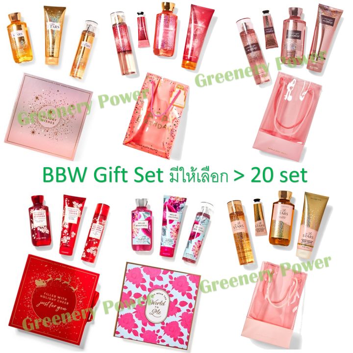 bbw-gift-set-3-4-ชิ้น-full-size-amp-travel-size-shower-gel-mist-lotion-cream-hand-cream-ไซส์ปกติ-และ-มินิ-ทั้งหมด-bath-amp-body-works-handcream