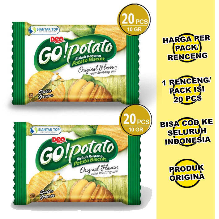 SNACK GO POTATO 1 RENCENG RASA ORIGINAL ISI 10 PCS | Lazada Indonesia