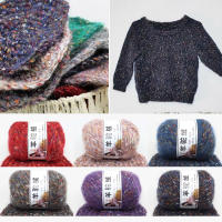 Pzcf50กรัมผ้าพันคอหมวกเสื้อ Alpaca ขนสัตว์เส้นด้ายทอมือ DIY 4-5มิลลิเมตรเข็มที่มีสีสันโครเชต์เส้นด้ายถักอุปกรณ์เสริมเสื้อกันหนาว