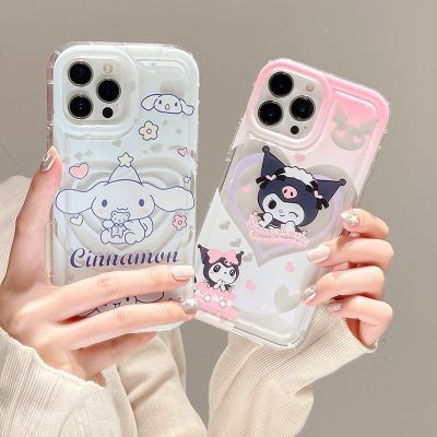 ใหม่ Sanrio การ์ตูนกรณีโทรศัพท์ Cinnamoroll Kuromi Iphone13/14 ป้องกันการตกการ์ตูนน่ารัก 12Promax Soft Case