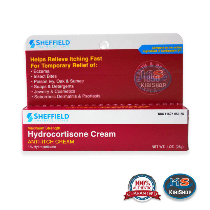 SHEFFIELD Hydro*cortisone Cream Fast Itch and Rash Relief, Eczema ...